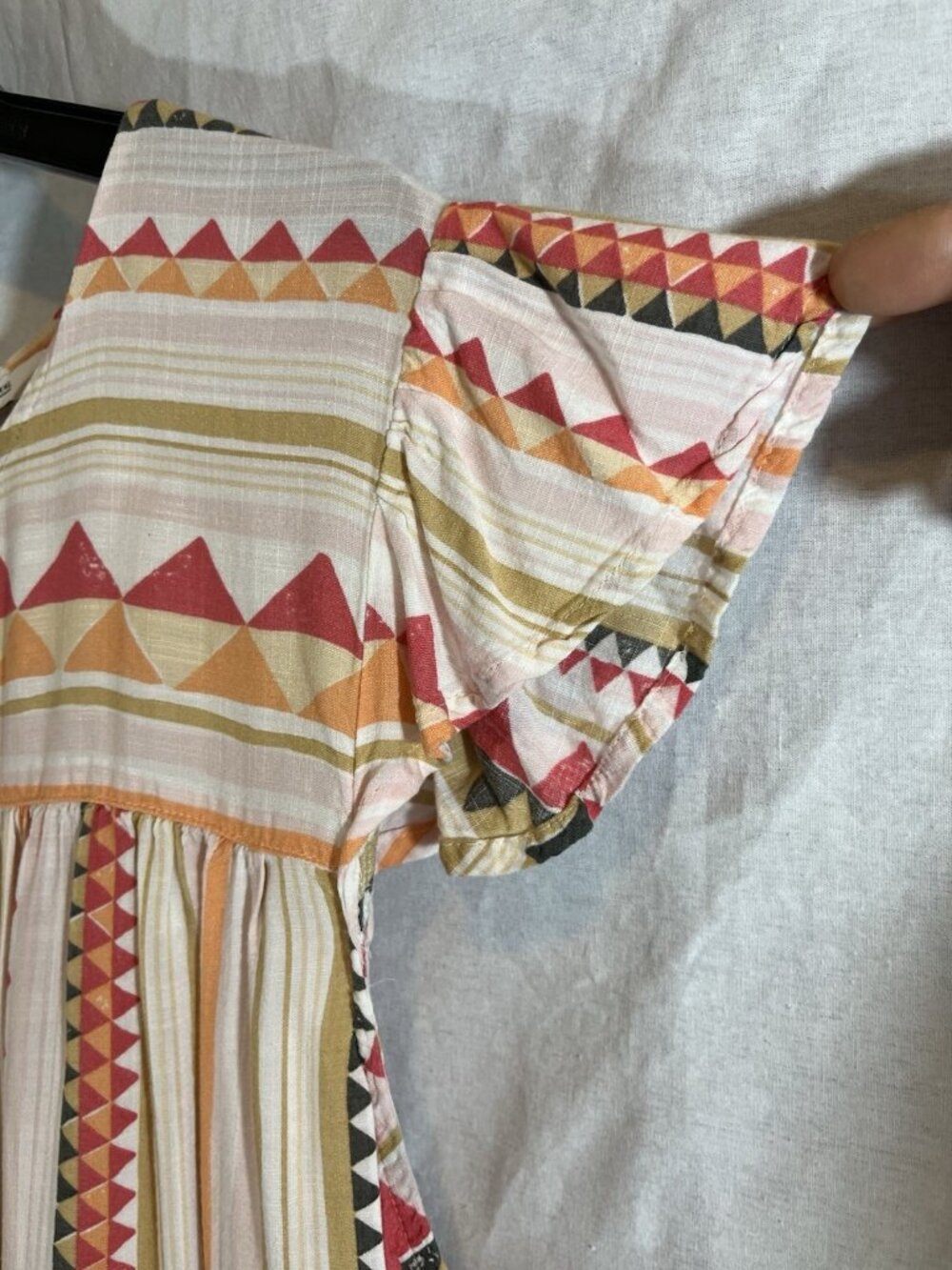 Sonoma Women’s XXL Pink Striped Southwest Print Blouse - Picture 5 of 9